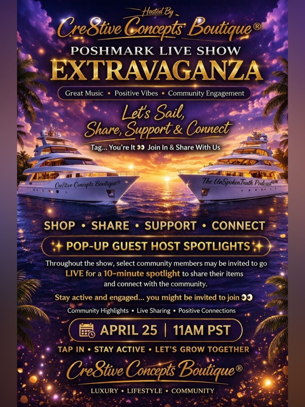 🛥️ 4/25-3rd Yacht Extravaganza 🔥ALL ARE WELCOME